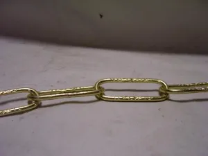 Standard Embossed Oval Brass Chain