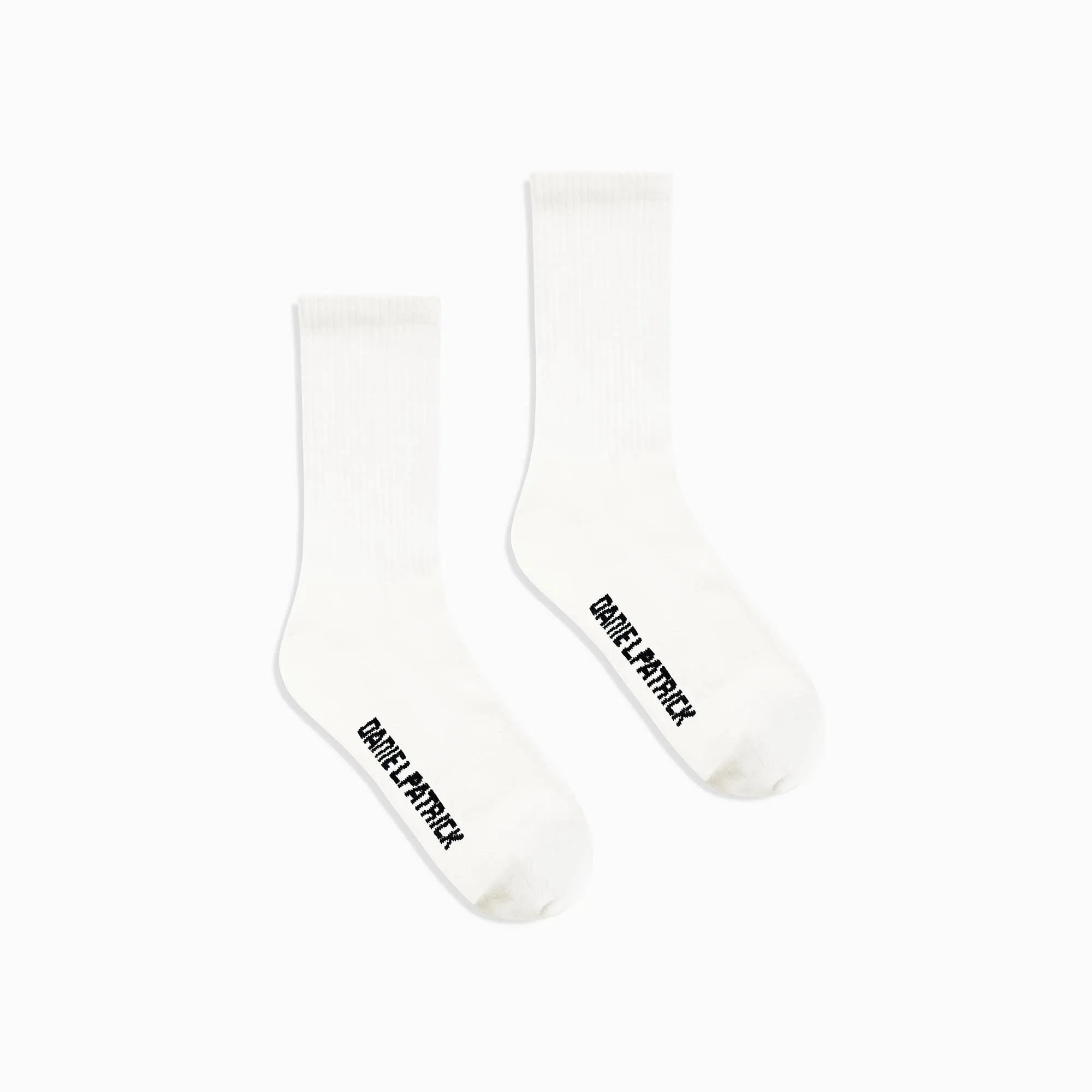 standard sock / cream   black