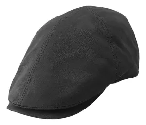 Stanton Cappuccio Leather Drivers Cap - Black