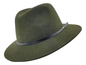 Stanton Eloise Premium Felt Fedora - Olive Green