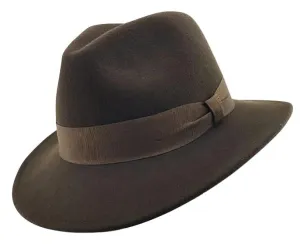 Stanton Gentleman Fedora - Dark Brown