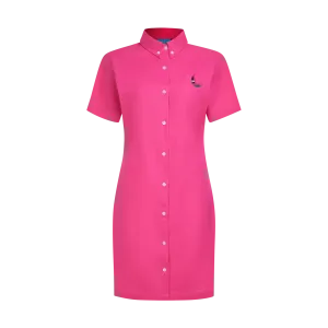 STAPLE LINEN DRESS-PINK