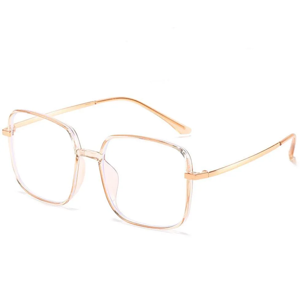 Star - Fashion Blue Light Blocking Computer Reading Gaming Glasses - Transparent Tea