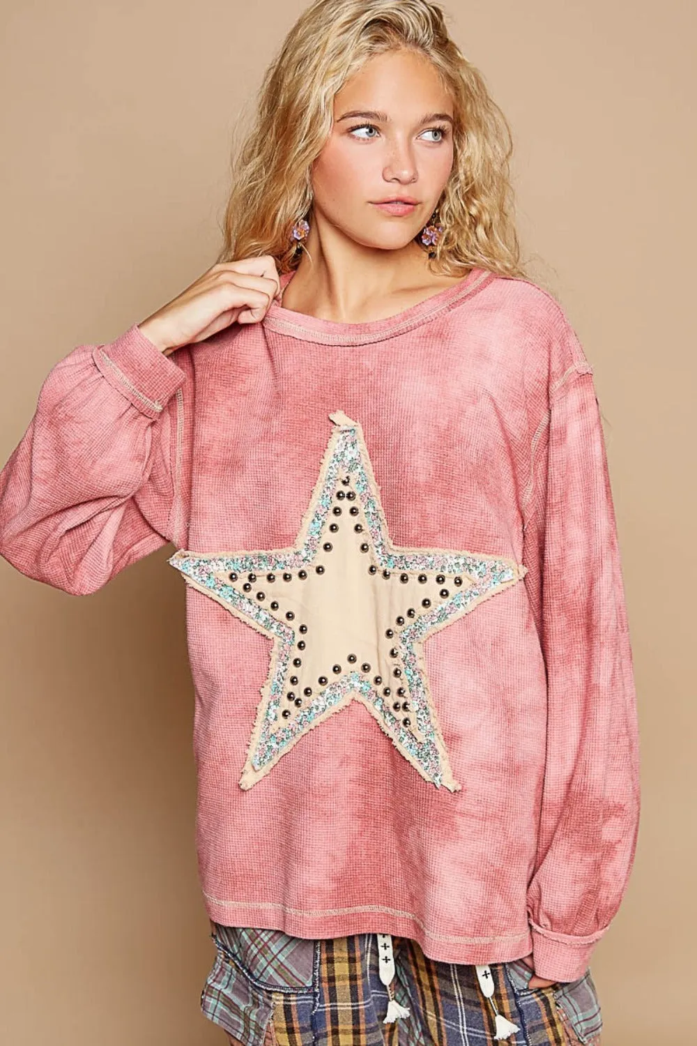 Star Patch With Studded Top