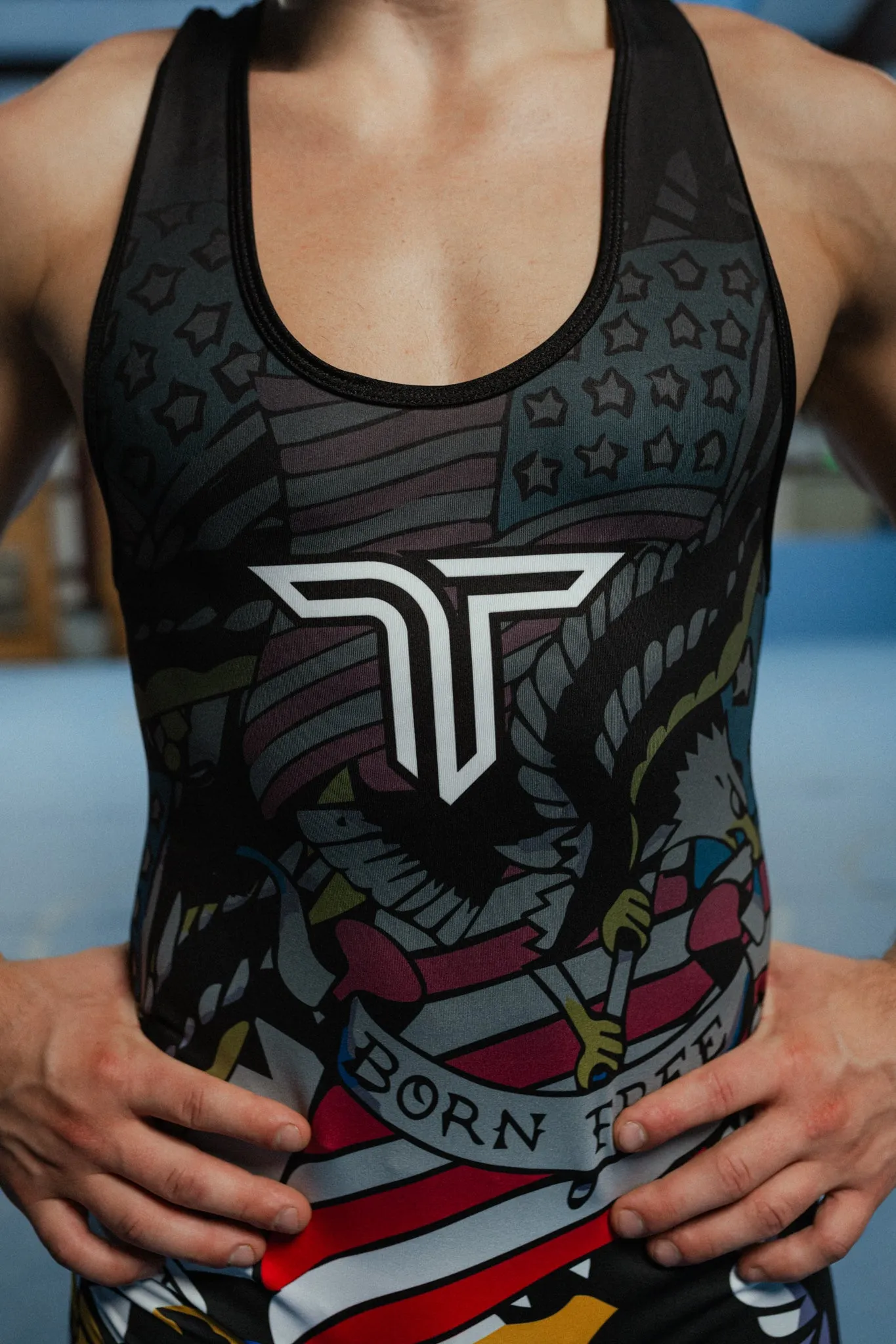 Star Spangled Wrestling Singlet