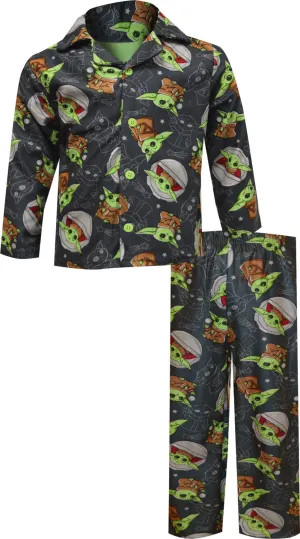 Star Wars Mandalorian Baby Yoda Grogu Toddler Flannel Pajamas