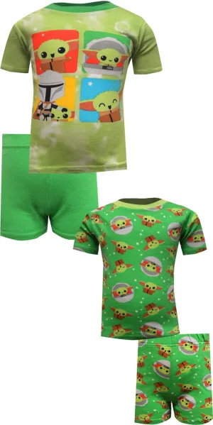 Star Wars Mandalorian Grogu 4 Piece Cotton Toddler Pajama