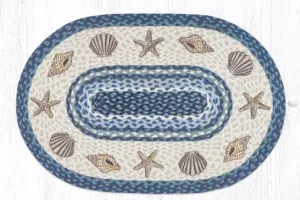 Starfish & Seashells Oval Patch Rug