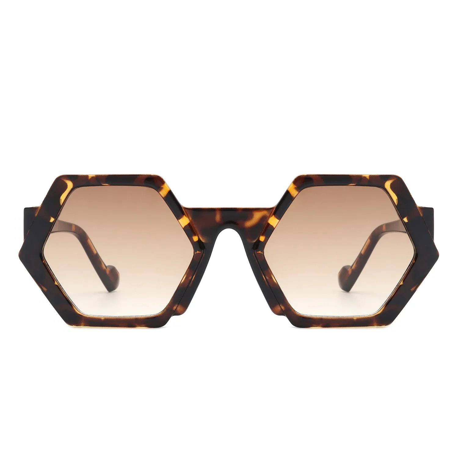 Starpath - Geometric Irregular Tinted Round Fashion Sunglasses