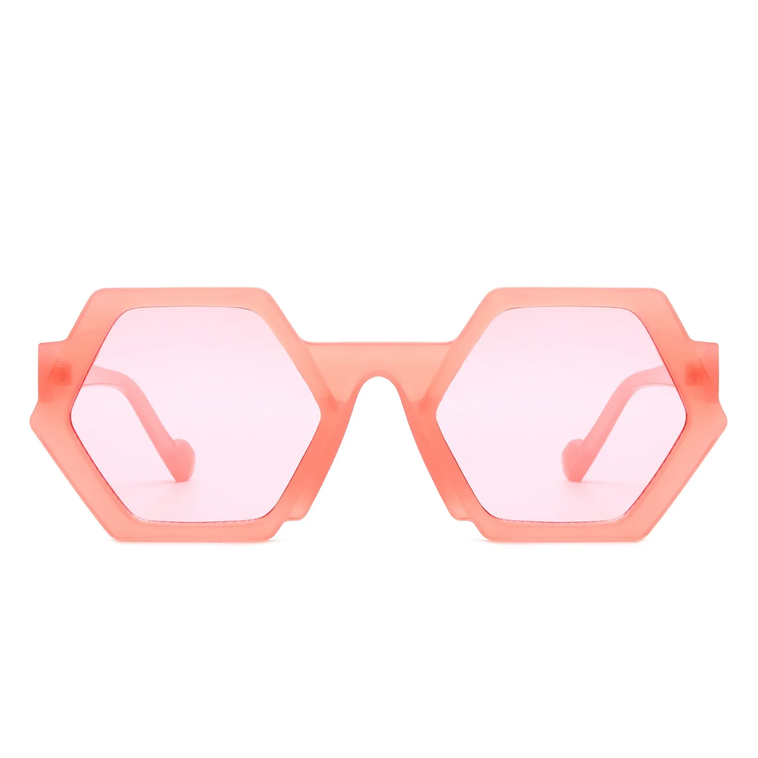 Starpath - Geometric Irregular Tinted Round Fashion Sunglasses