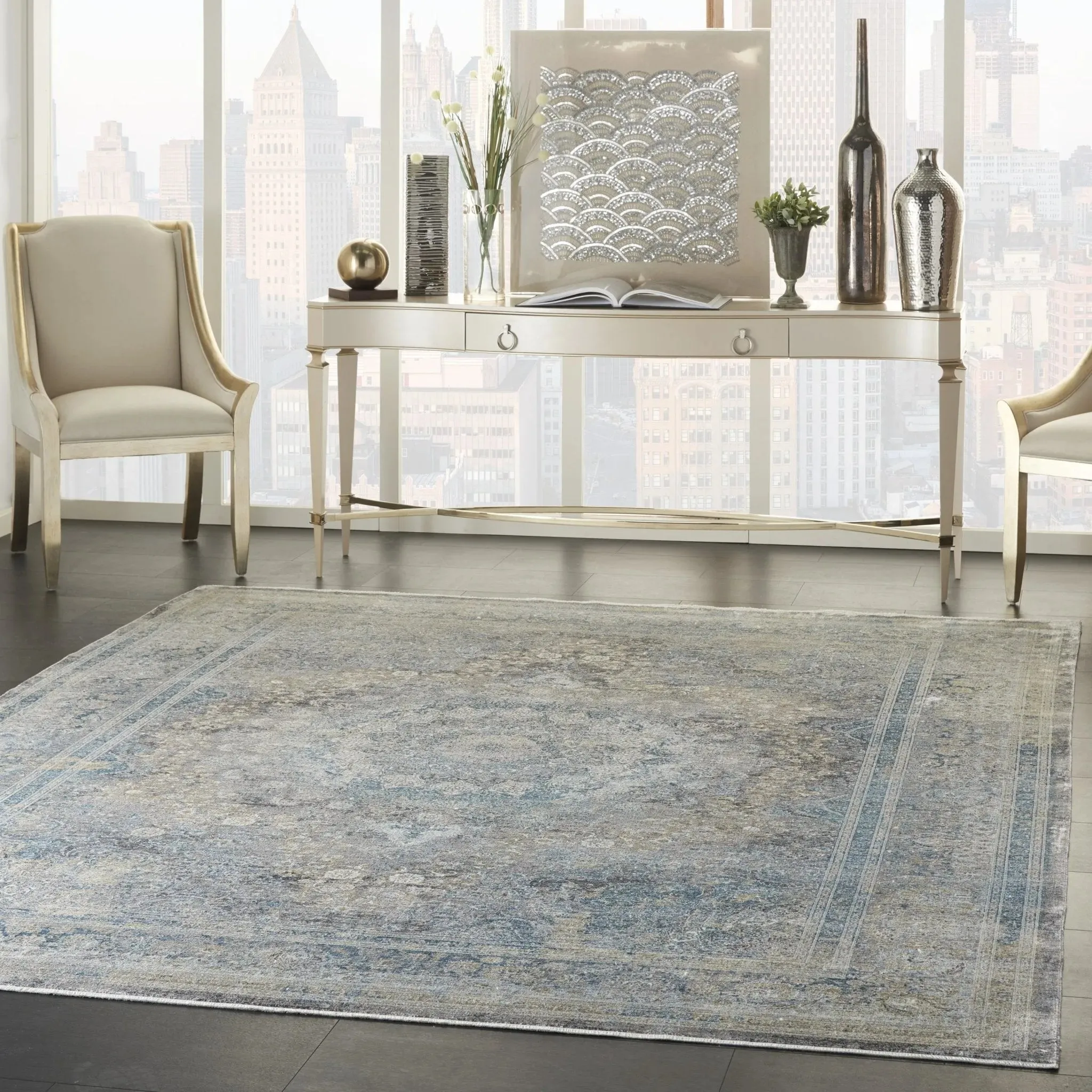 Starry Nights STN06 Cream Blue Rug