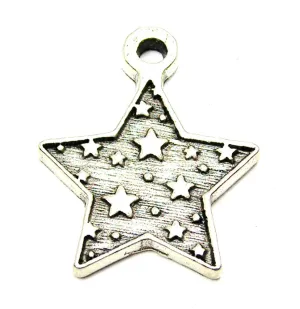 Stars In A Star Genuine American Pewter Charm