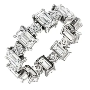 Statement Jewelry Elegant Brilliant Full Micro Paved CZ Eternity Ring