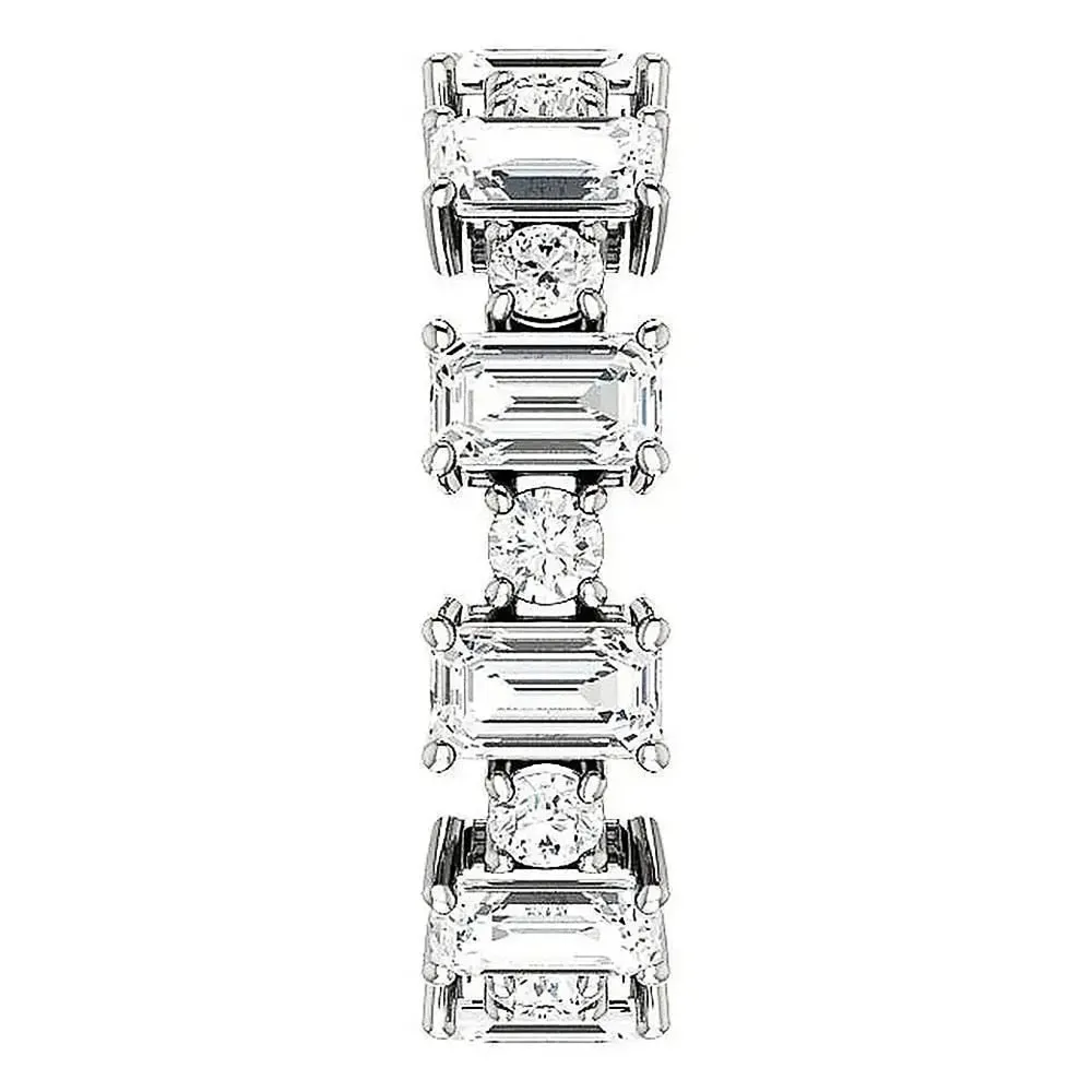 Statement Jewelry Elegant Brilliant Full Micro Paved CZ Eternity Ring