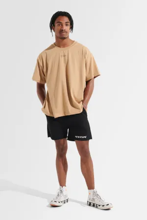 Statement Oversized Tee - Beige