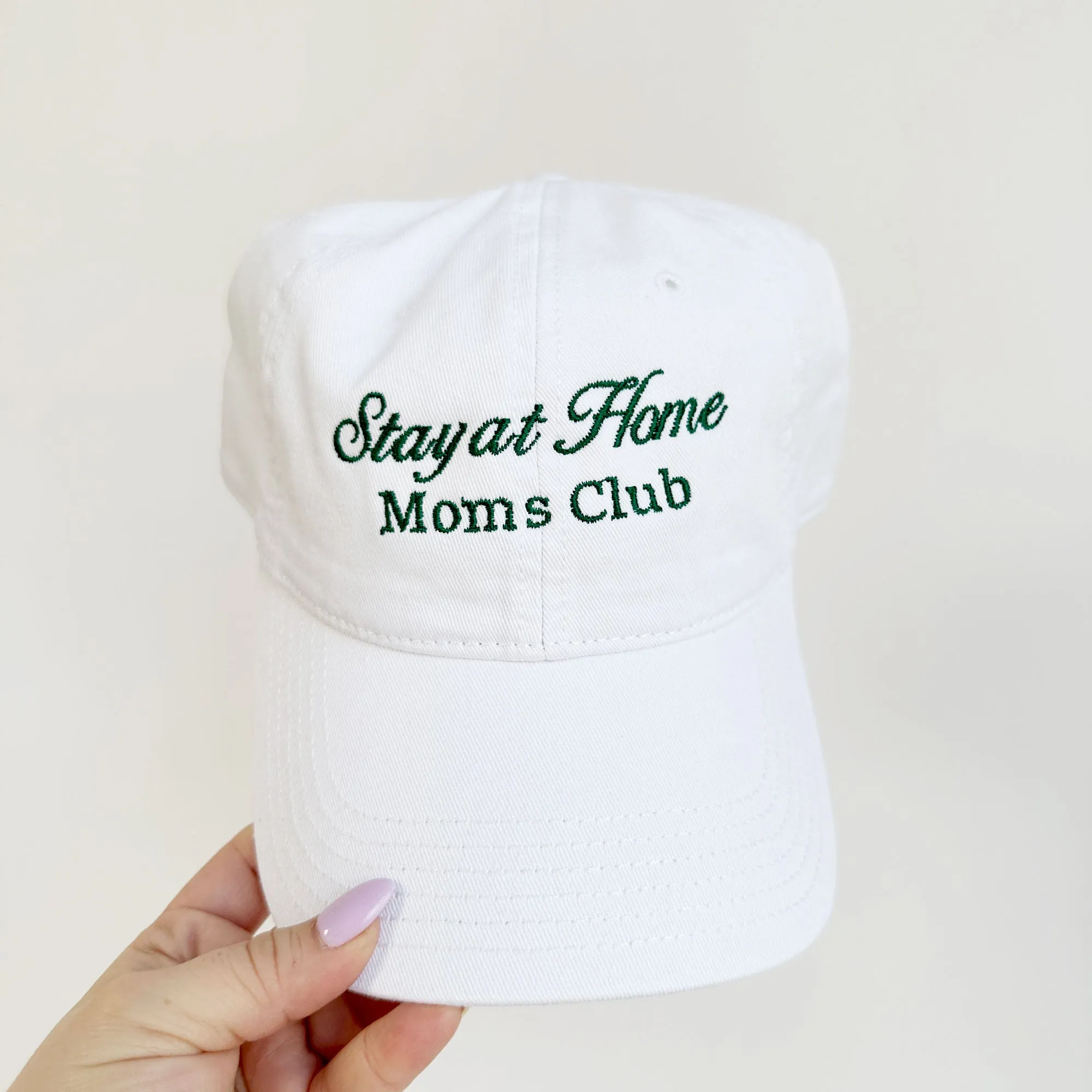 Stay at Home Moms Club Custom Embroidered Baseball Cap