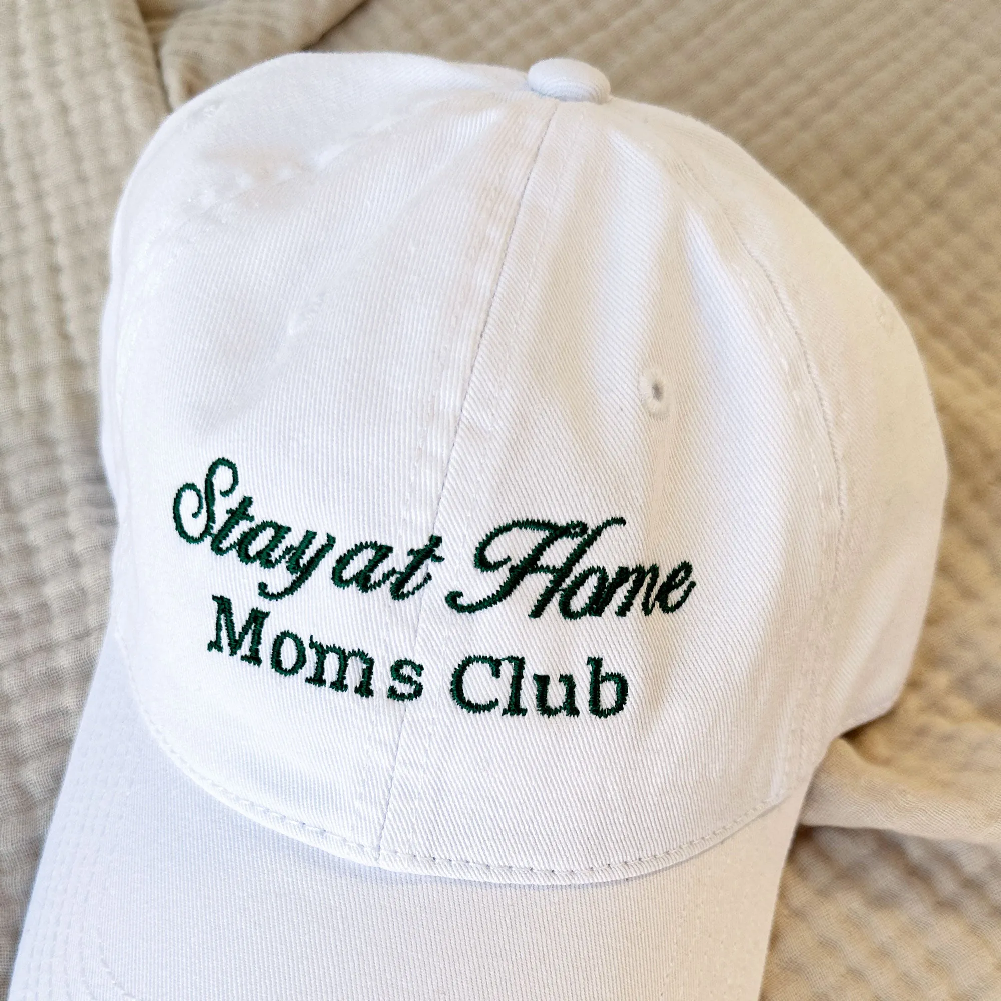 Stay at Home Moms Club Custom Embroidered Baseball Cap