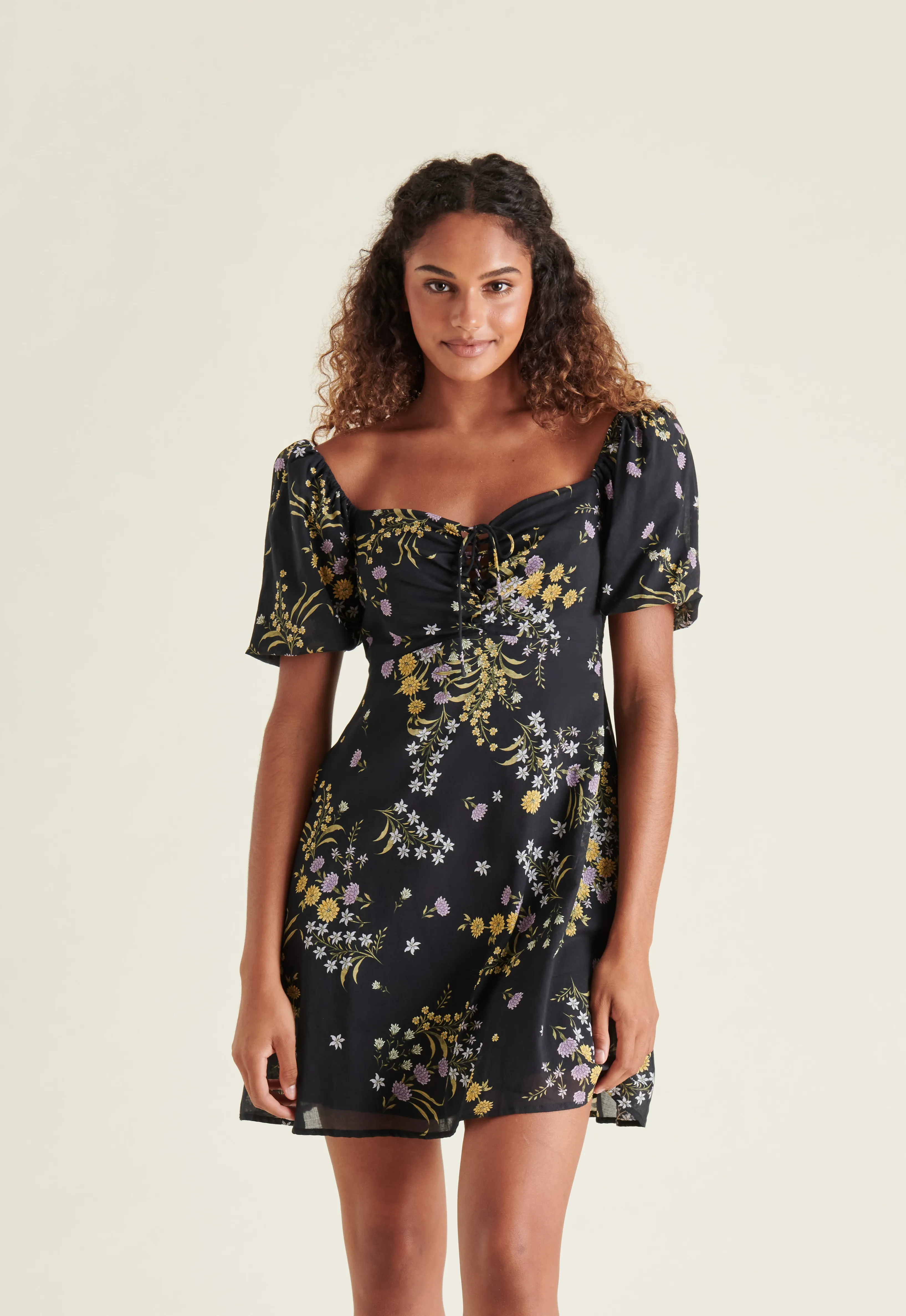 STE Violetta Dress in Black Floral