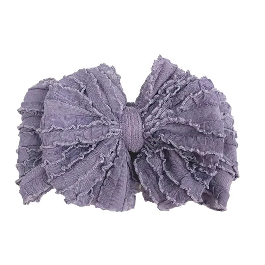 Steel Lavender Ruffled Headband