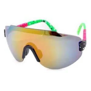 STEEZ Pink/Green Sports Sunglasses