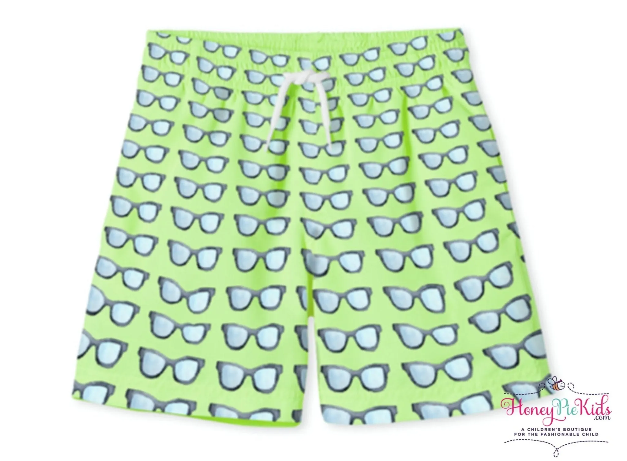 Stella Cove Boys Neon Green Sunglasses Swim Shorts