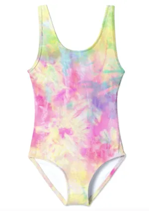 Stella Cove Girls Raspberry Custard Tank One Piece Swimsuit