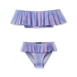 Stella Cove Purple & Pink Ombre Draped Two Piece Bikini