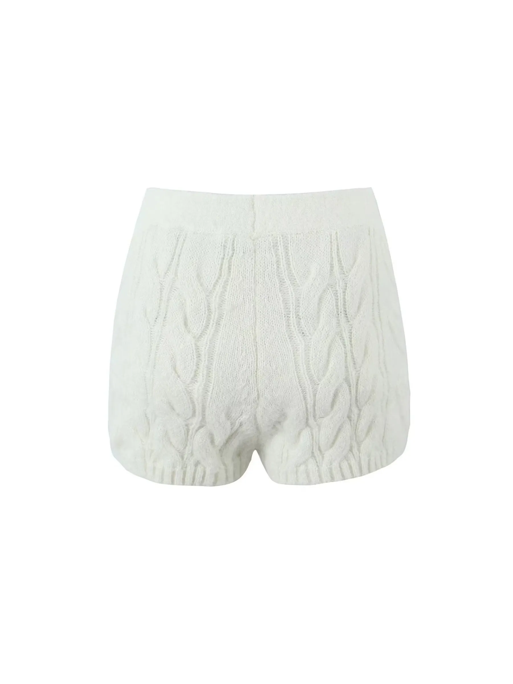 Stella Knit Shorts in White