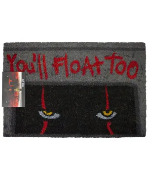 Stephen King's IT Pennywise the Clown "You'll Float Too" Door Mat