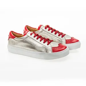 Steps Sneakers Silver and Red Intense