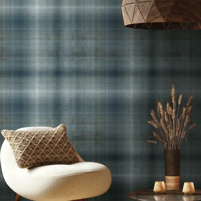 Sterling Plaid Wallpaper