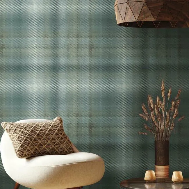 Sterling Plaid Wallpaper