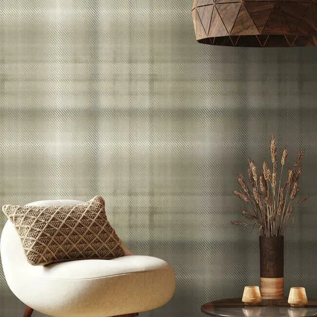 Sterling Plaid Wallpaper