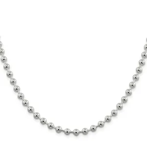 Sterling Silver Beaded Bead Chain 5MM