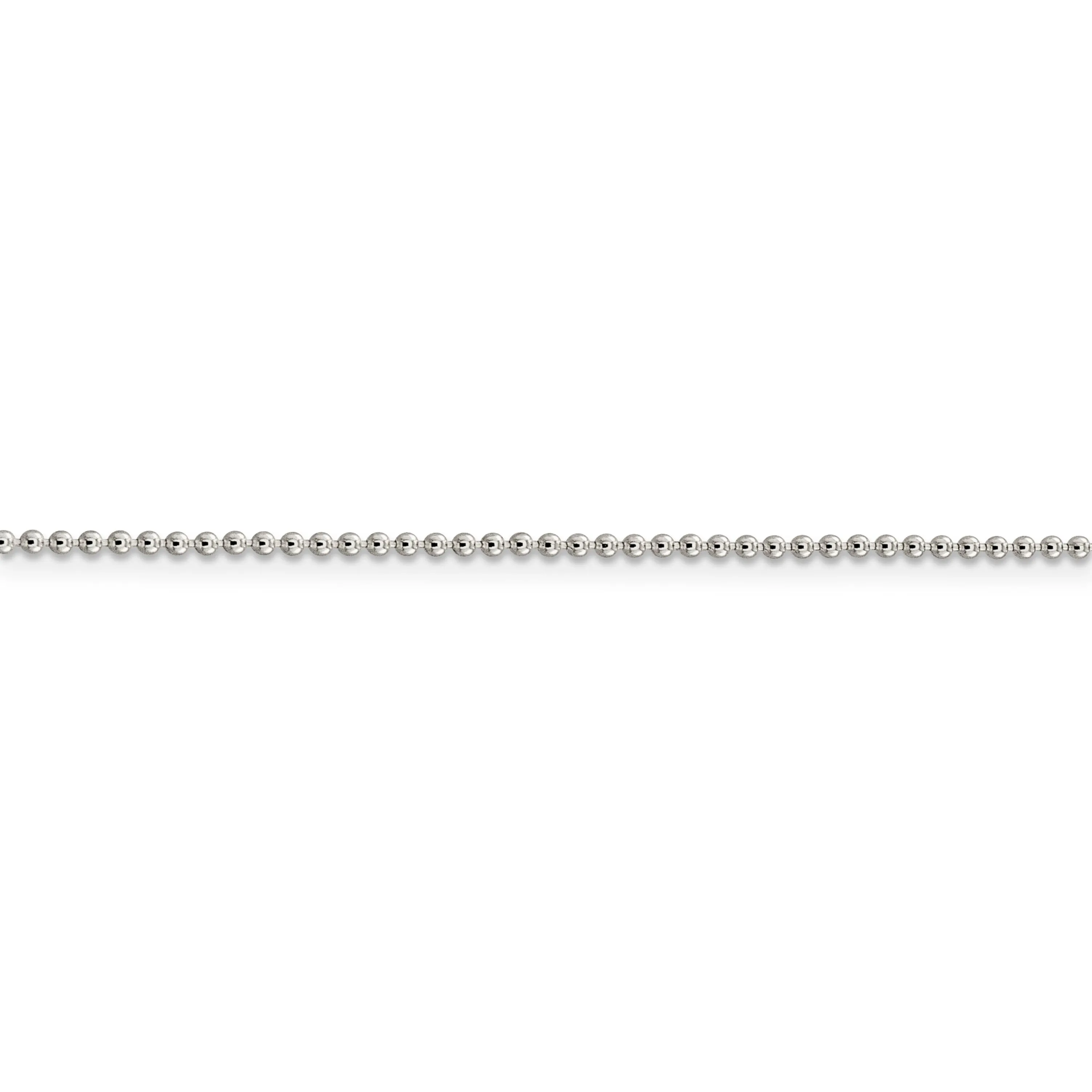 Sterling Silver Beaded Chain 1.5MM