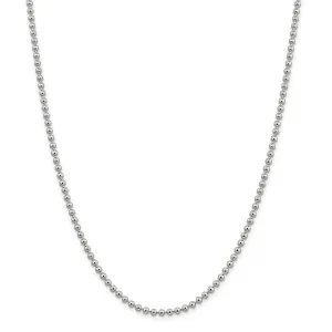 Sterling Silver Beaded Chain 3MM