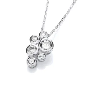 Sterling Silver Bubble CZ Necklace