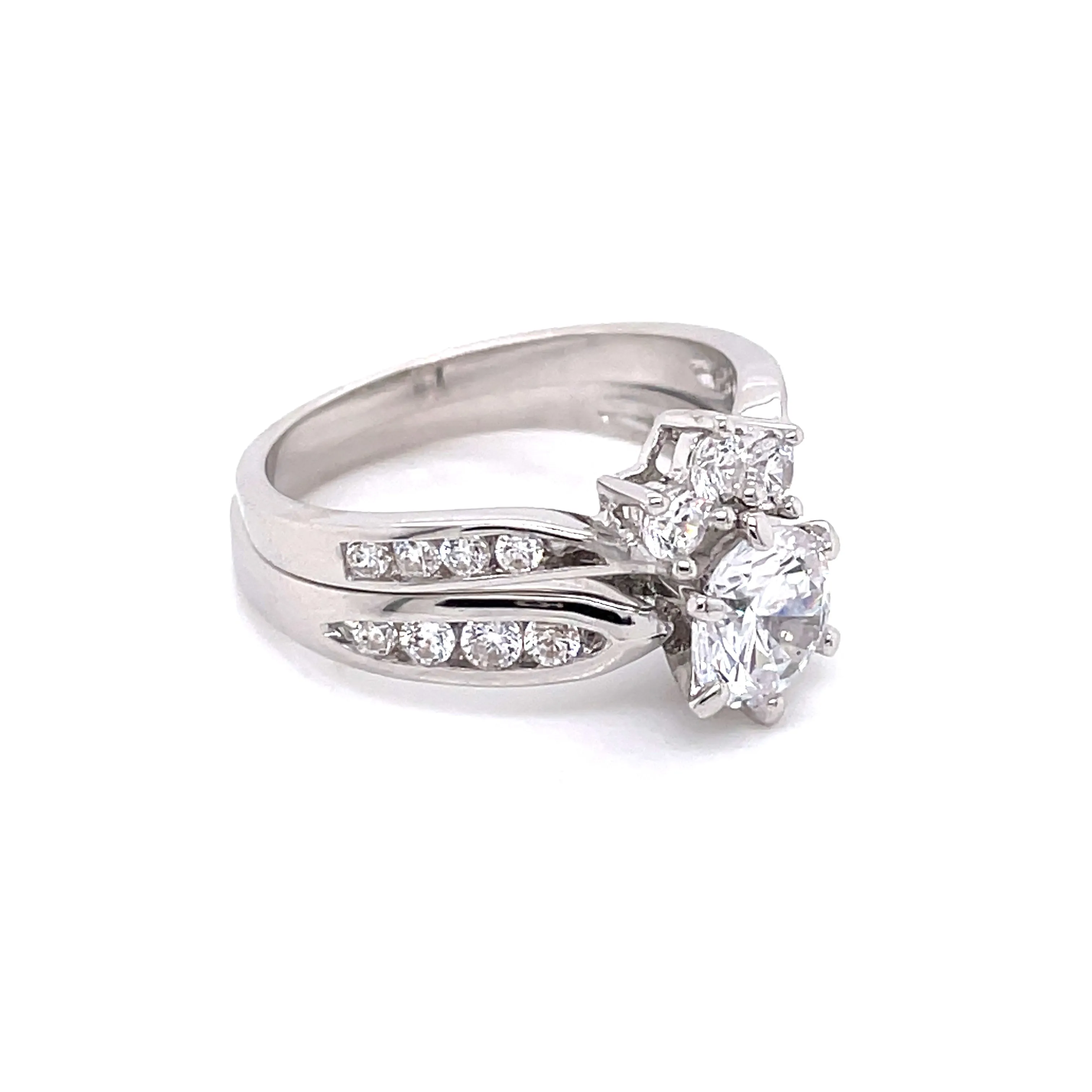 Sterling Silver CZ Stacking Set Rings