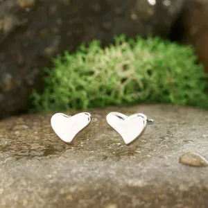 Sterling Silver Dainty Heart Studs