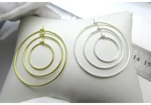 Sterling Silver Earring Hoop Wire 15; 25; 33mm Earring Findings for Handmade Pure Fine Jewelry Making Wholesale Bulk