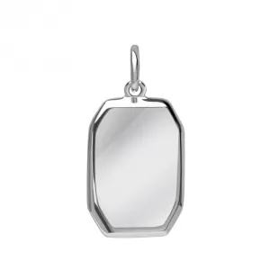 Sterling Silver Elongated Octagon Pendant P5388X