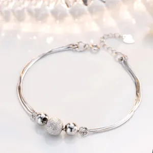 Sterling Silver Frosty Wind Bracelet for Women Charms Gifts for Mom