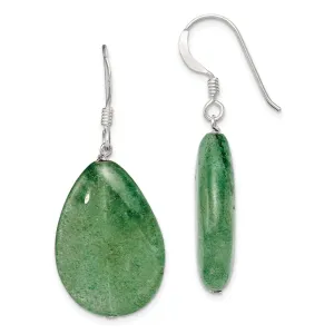 Sterling Silver Green Aventurine Drop Earrings