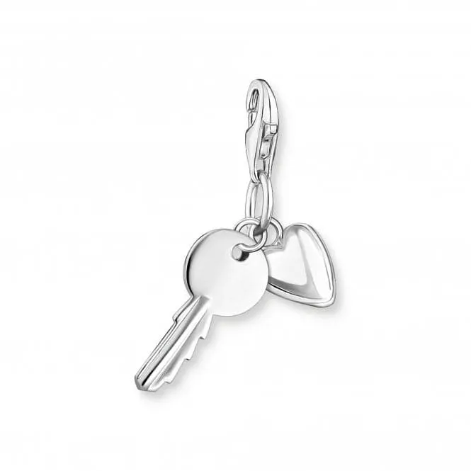 Sterling Silver Key Heart Charm 0349-001-12