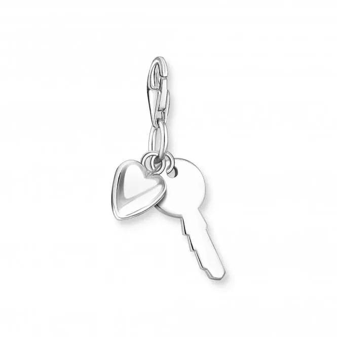 Sterling Silver Key Heart Charm 0349-001-12