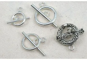 Sterling Silver OT Toggle Clasp 10; 12; 14; 15mm Clasp Findings for Handmade Pure Fine Jewelry Making Wholesale Bulk