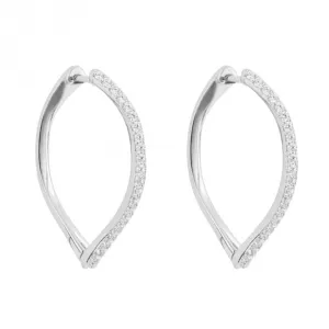 Sterling Silver Platinum Earrings E6358C