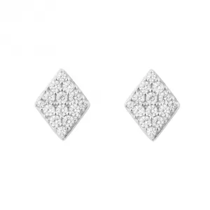 Sterling Silver Platinum Earrings E6364C