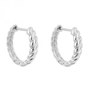 Sterling Silver Platinum Earrings E6365