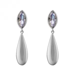 Sterling Silver Platinum Earrings E6368J